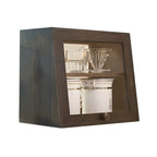 Simple Natural Glass Doors Wood Short China Cabinet