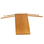 Simple Natural Glass Doors Wood Short China Cabinet