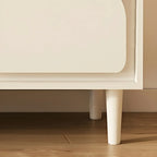 79 White Modern Wood Cable Management TV Stand with Legs