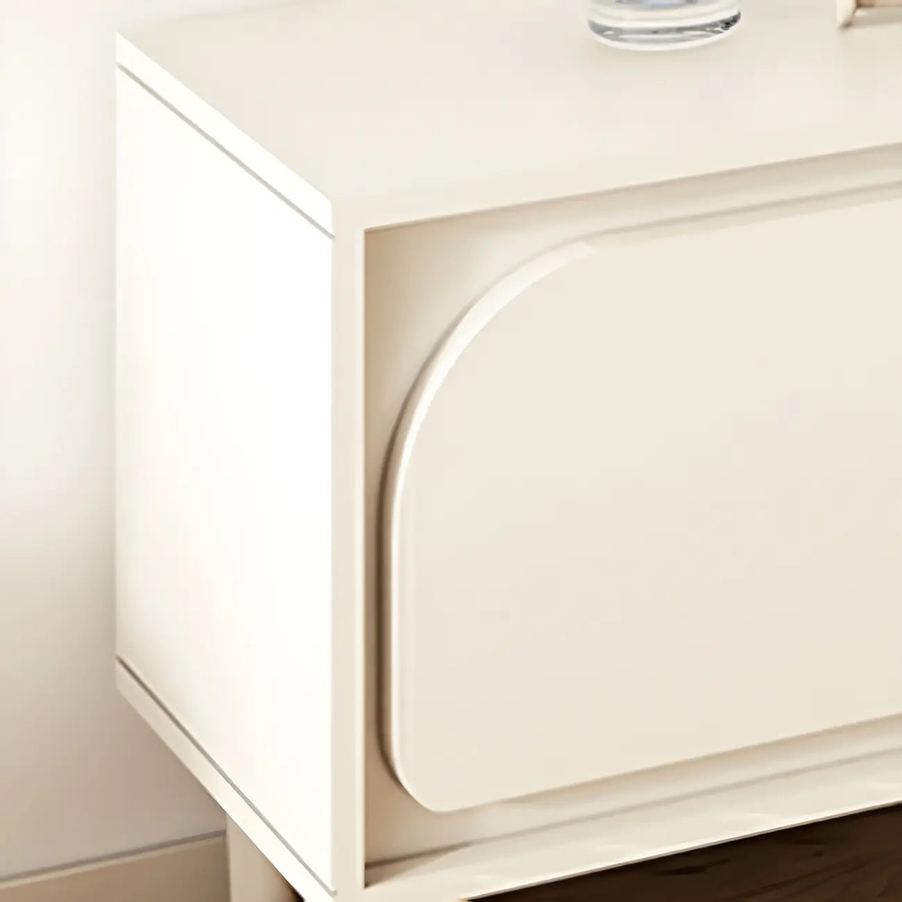 79 White Modern Wood Cable Management TV Stand with Legs