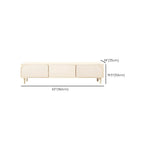 79 White Modern Wood Cable Management TV Stand with Legs