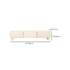 79 White Modern Wood Cable Management TV Stand with Legs