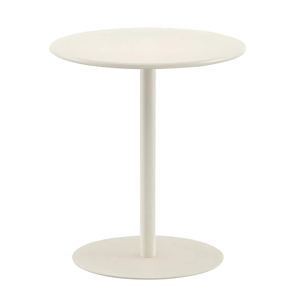 Contemporary Black Metal Pedestal Round End Table