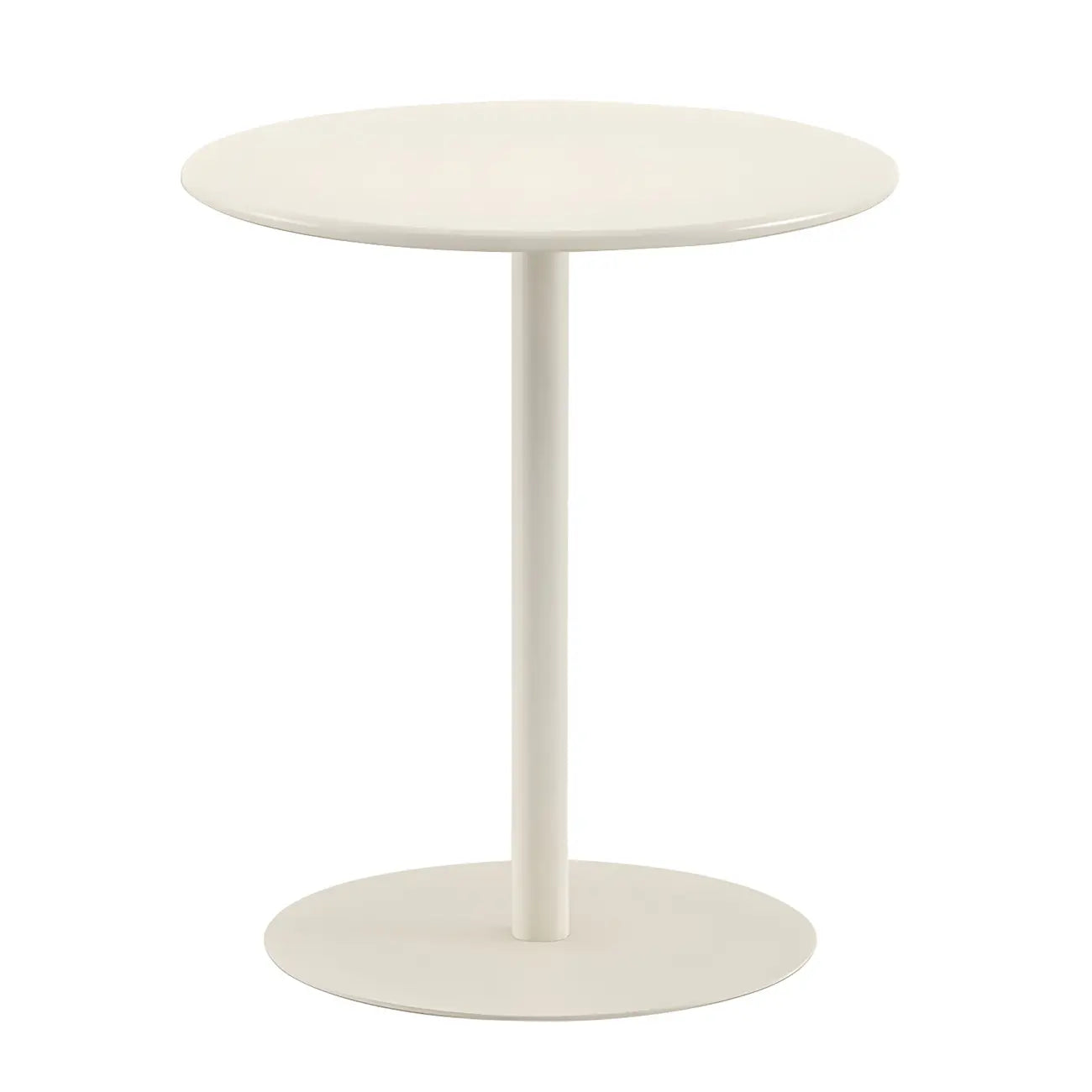 Contemporary Black Metal Pedestal Round End Table