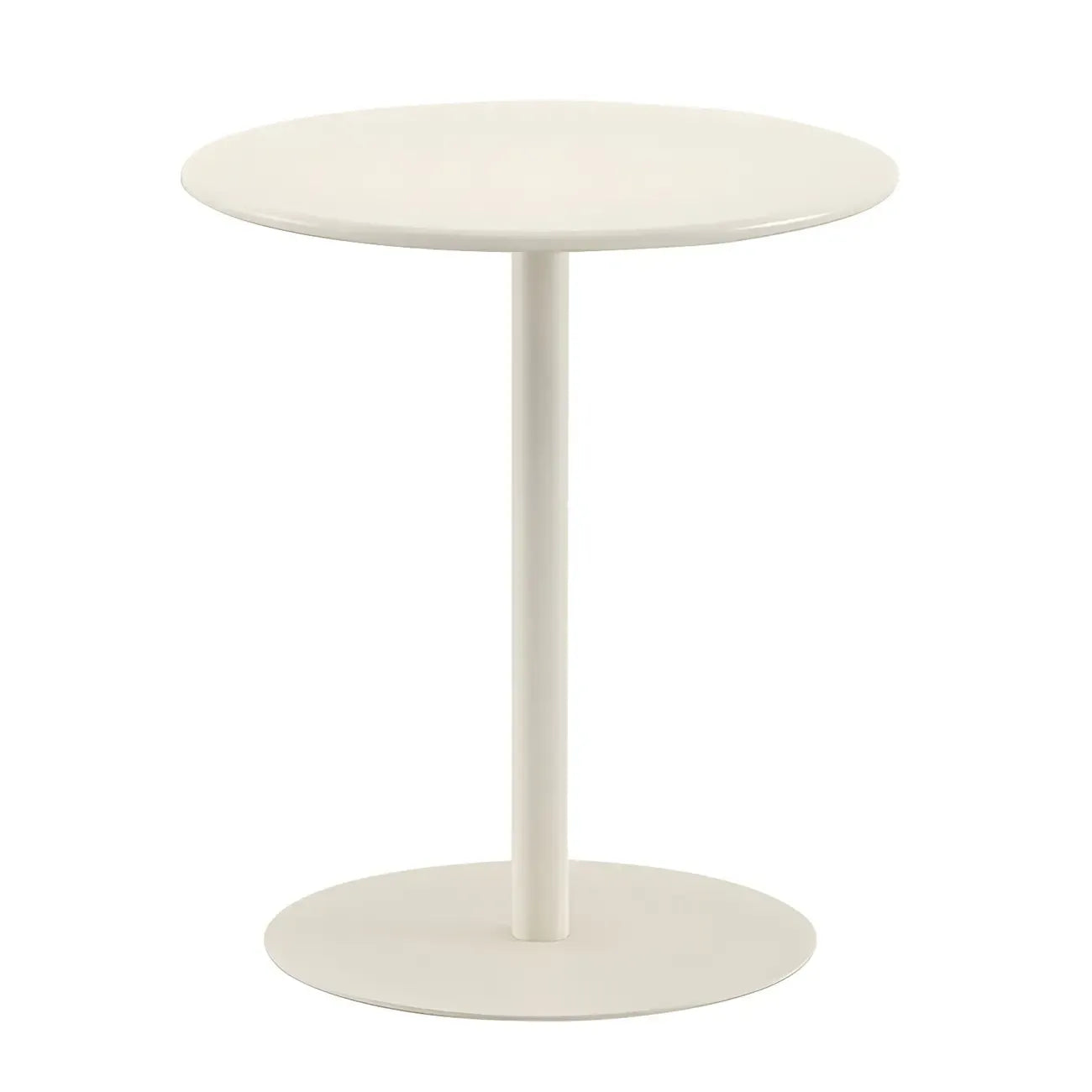 Contemporary Black Metal Pedestal Round End Table
