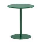 Contemporary Black Metal Pedestal Round End Table