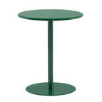 Contemporary Black Metal Pedestal Round End Table