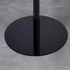 Contemporary Black Metal Pedestal Round End Table