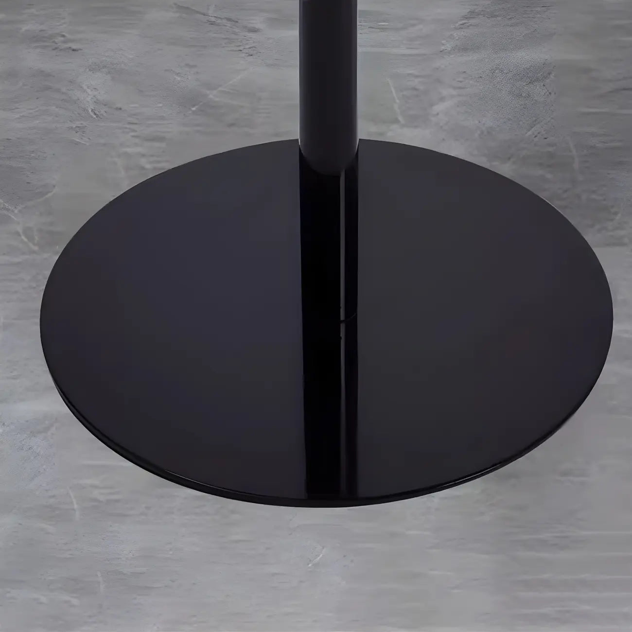 Contemporary Black Metal Pedestal Round End Table