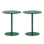 Contemporary Black Metal Pedestal Round End Table