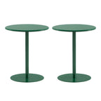 Contemporary Black Metal Pedestal Round End Table