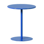 Contemporary Black Metal Pedestal Round End Table