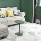 Contemporary Black Metal Pedestal Round End Table