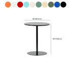 Contemporary Black Metal Pedestal Round End Table