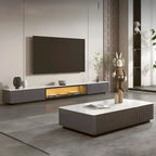 63 Champagne Modern Stone TV Stand with Cable Management