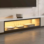 63 Champagne Modern Stone TV Stand with Cable Management