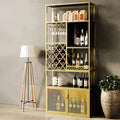 Freestanding Industrial Metal Eco-Board Floor Wine Rack Cabinet